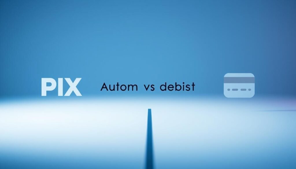 comparação pix automático débito automático