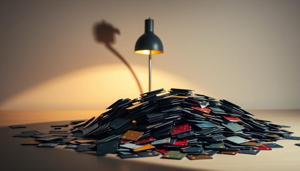 não acumule muitos cartões de crédito