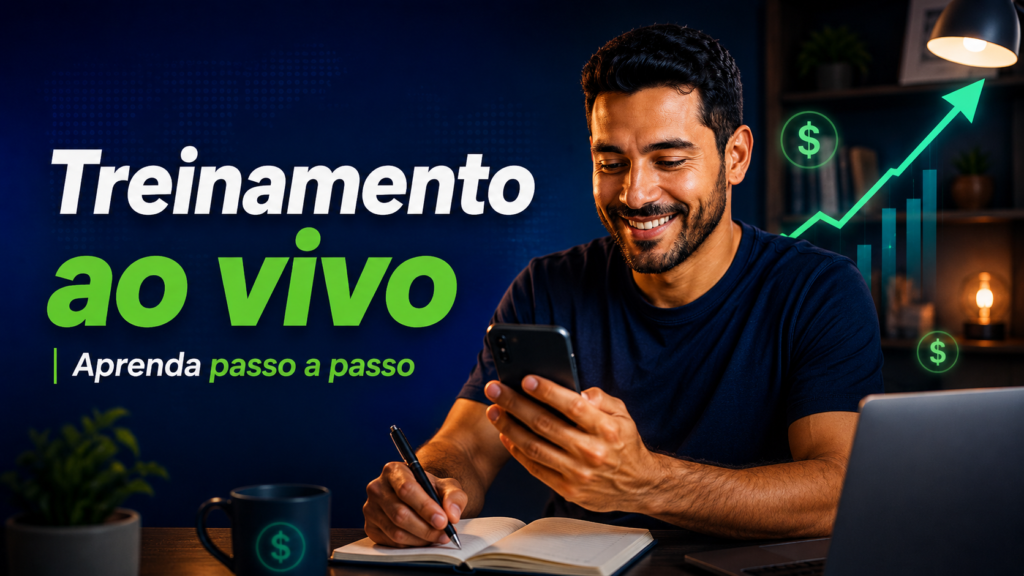 Treinamento ao vivo Money Now para aprender pelo celular